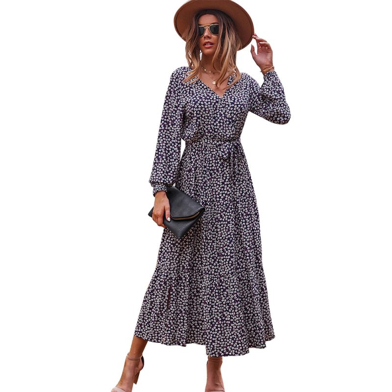 Women Wear Long Sleeve Dress Elegant Large Swing - Image 5