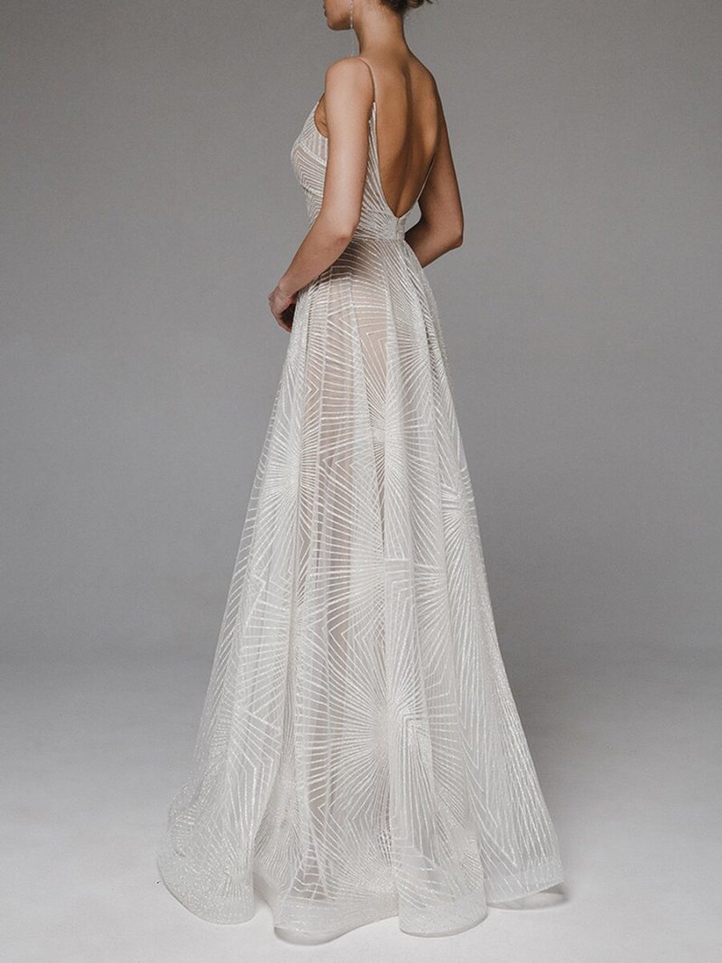 Spring Summer Women Clothing V Neck Maxi Dress Sexy Strap Embroidered Sleeveless Dress - Image 2