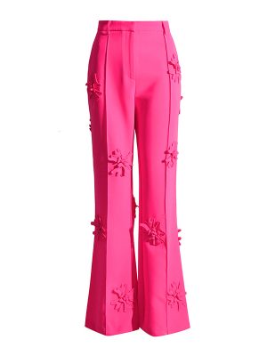 Wide Leg Pants Pants Spring High Waist Drooping Three Dimensional Floral Decoration Bootcut Pants Work Pant