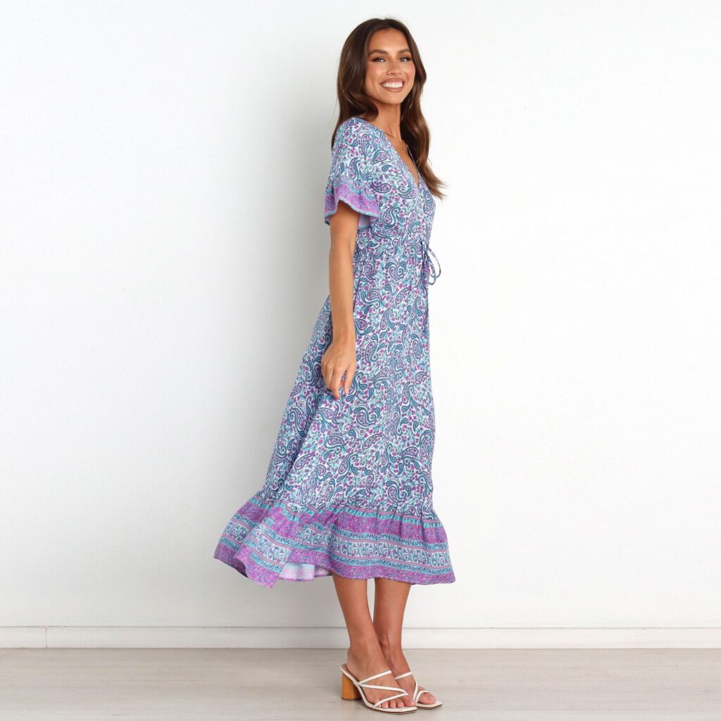 New Floral Dress Bohemian Vacation Dress - Image 2