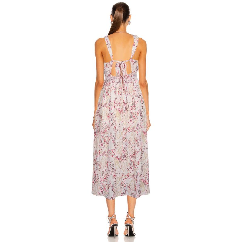 Women Clothing Sexy Printed Sleeveless Beach Maxi Dress for Women Spring Summer - Image 2