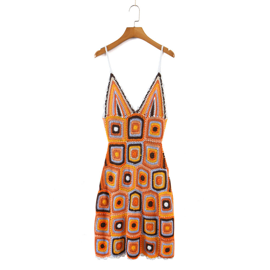 Summer Handmade Encryption Grandmother Plaid Dress