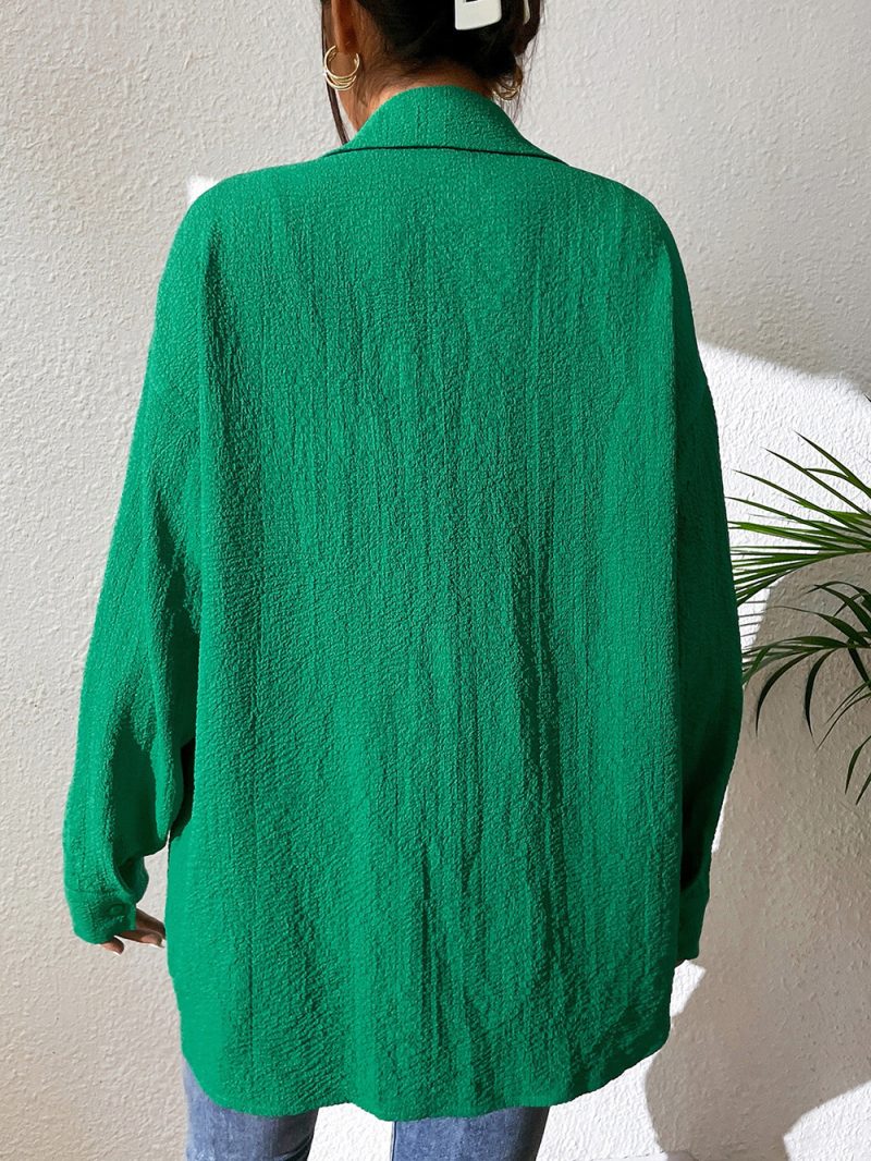 Women  Clothing Single Breasted Cardigan Shirt Casual Long Sleeve Shirt Women  Top - Image 4