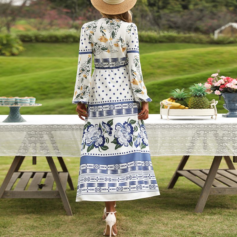 Spring Summer plus Size Women Clothing Bohemian Maxi Dress Beach Dress - Image 2