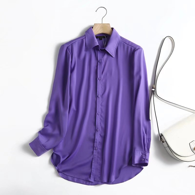 Purple Satin Shirt