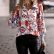 Women Long Sleeved Floral Collared Shirt Women Shirt Top