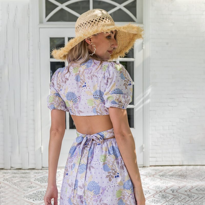 Women Clothing Summer Elegant Dress Short Sleeve V-neck sexy Sexy Jumpsuit Maxi Dress Women Clothing - Image 3