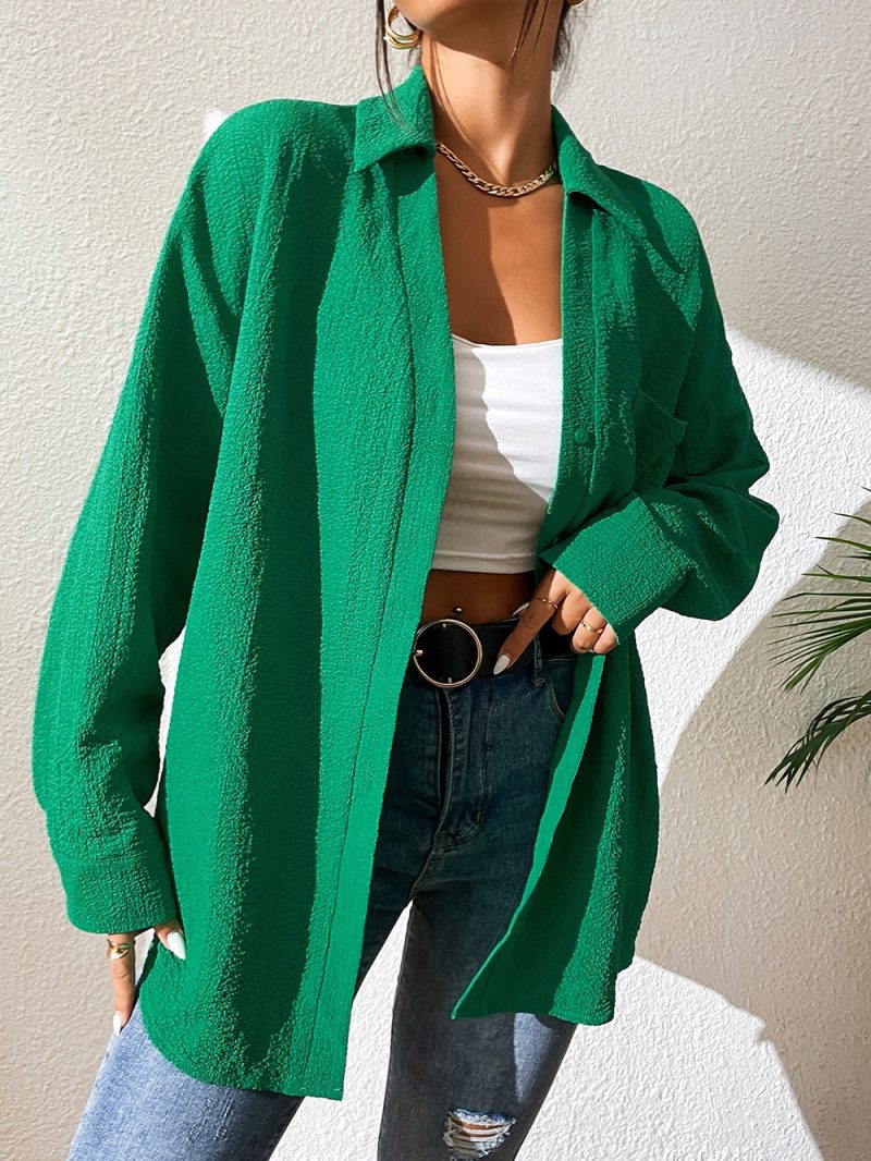 Women  Clothing Single Breasted Cardigan Shirt Casual Long Sleeve Shirt Women  Top - Image 2