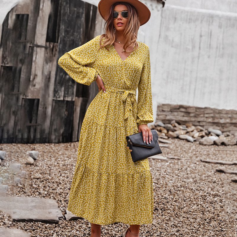Women Wear Long Sleeve Dress Elegant Large Swing