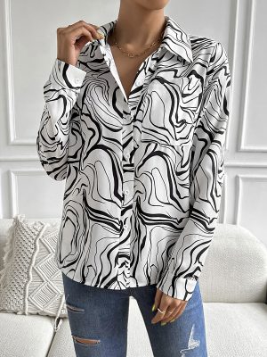 Sexy Women Shirt Spring Summer Long Sleeves Business Wear Slim Fit