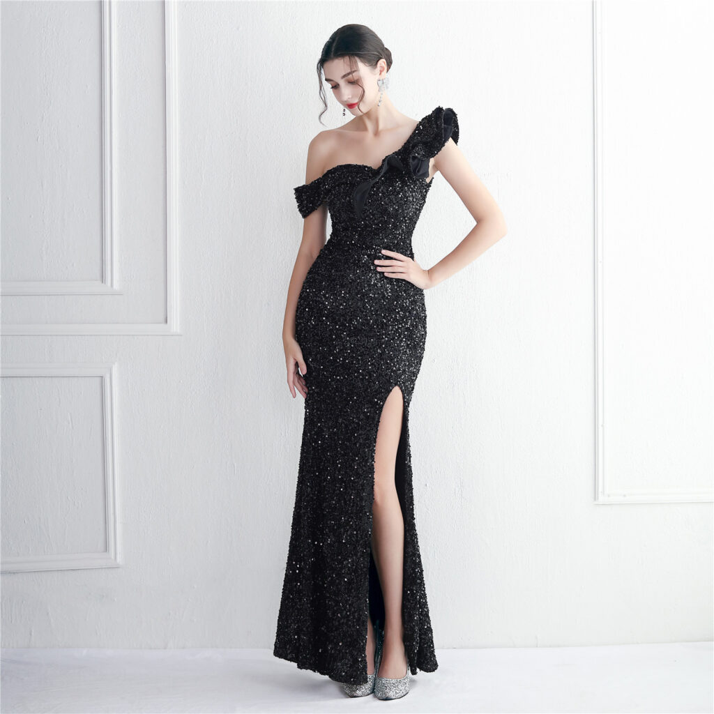 Imitation Handmade Sequin Craft Appreciation Dinner Slim Fit Fishtail  Wedding Car Model Exhibition Ladies Cocktail - Image 5