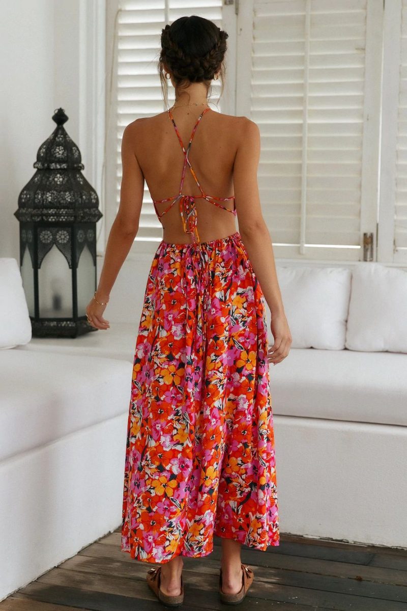 Summer New Elegant Beach Halter Sexy Dress - Image 3