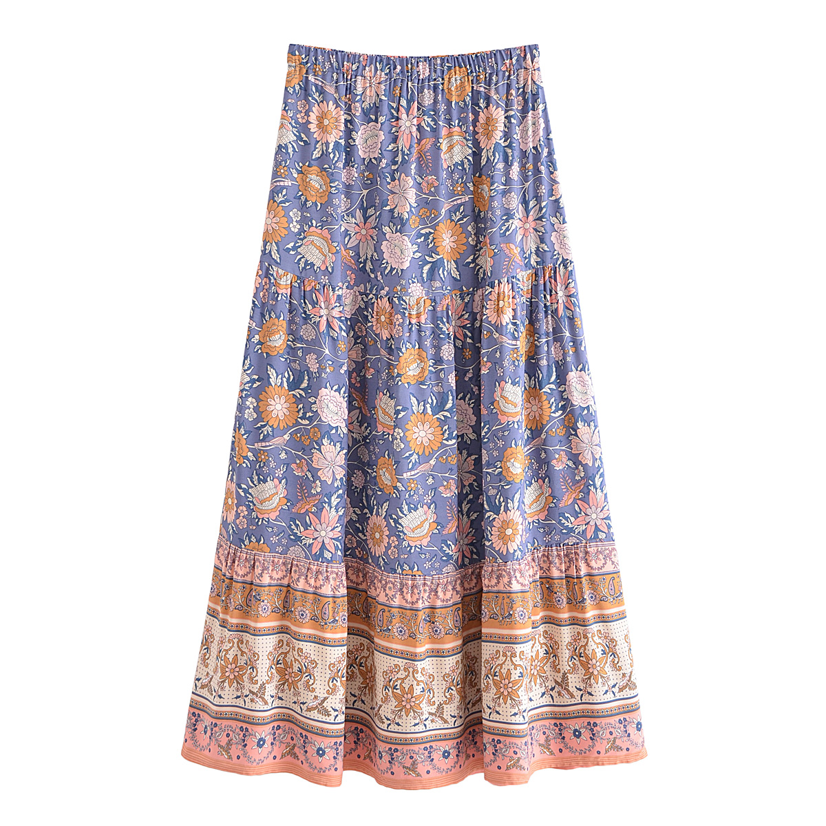 Blue Printed Skirt