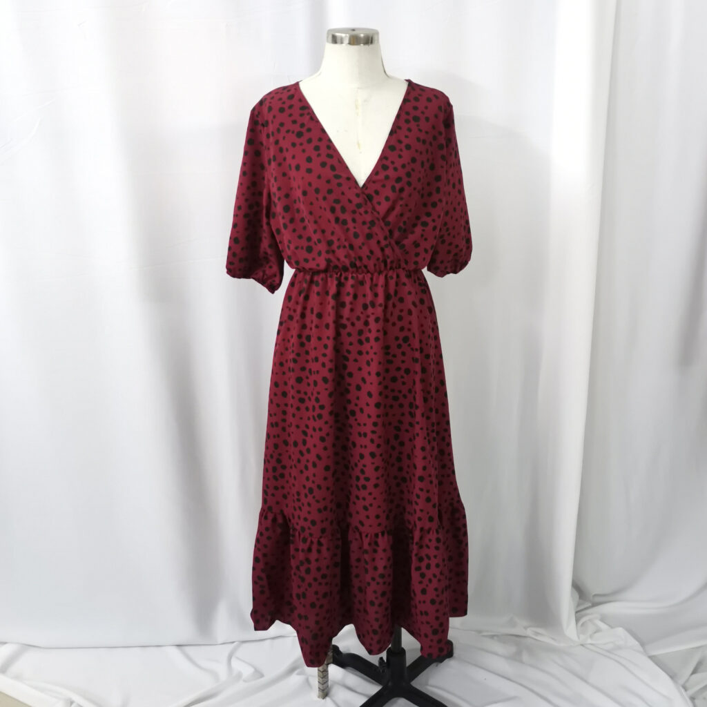 Plus Size Dress Women Clothing Leopard Print Ruffle Dress - Image 6