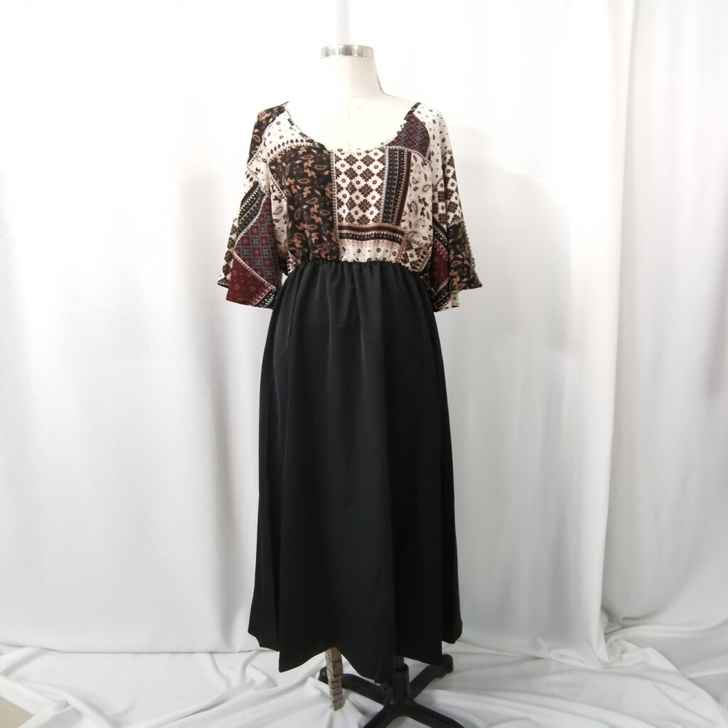 Plus Size Women Clothing Printed Waist Controlled Dress - Image 6