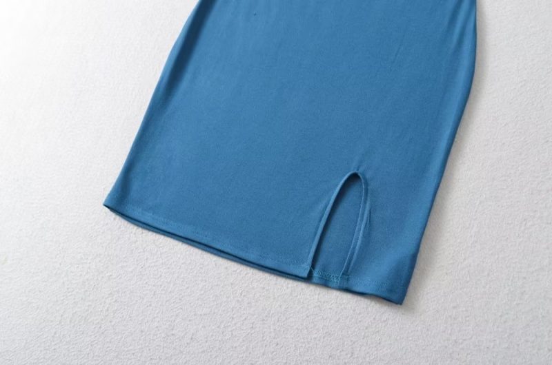 Spring Summer Sexy Halter Off The Shoulder Slim Dress Backless Hip Dress - Image 8