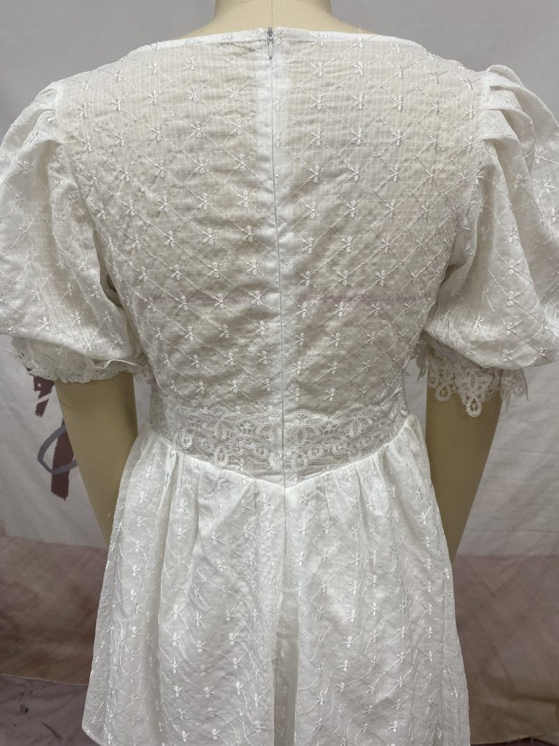 Spring Summer Women Clothing Short Sleeve Dress Slim Princess Dress - Image 7