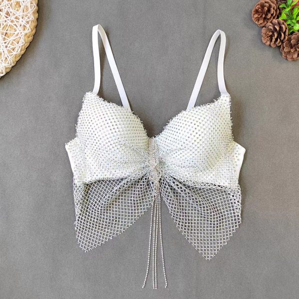 Women Clothing Sexy Rhinestone Bikini Top Women Backless Corset Sexy Rhinestone Sling Women - Image 6