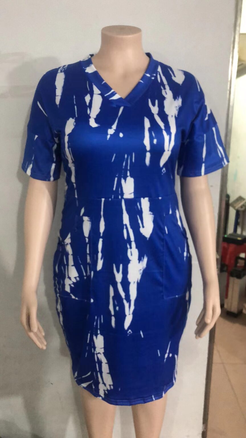 Plus Size Women Clothing Classic Printing Dress - Image 5