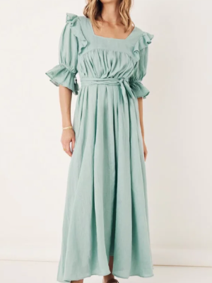 Spring Summer Belt Off Shoulder Long Fringe Dress