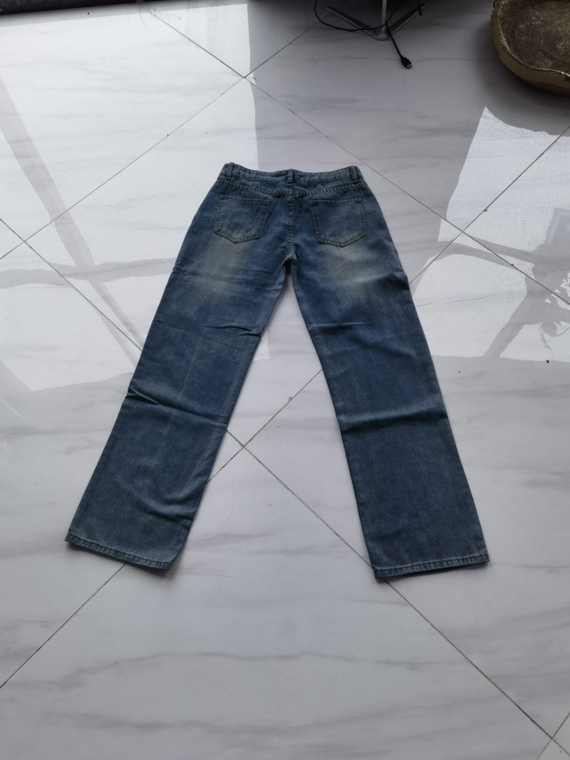 Women Wide Leg Vintage Print Loose Jeans Girls - Image 6