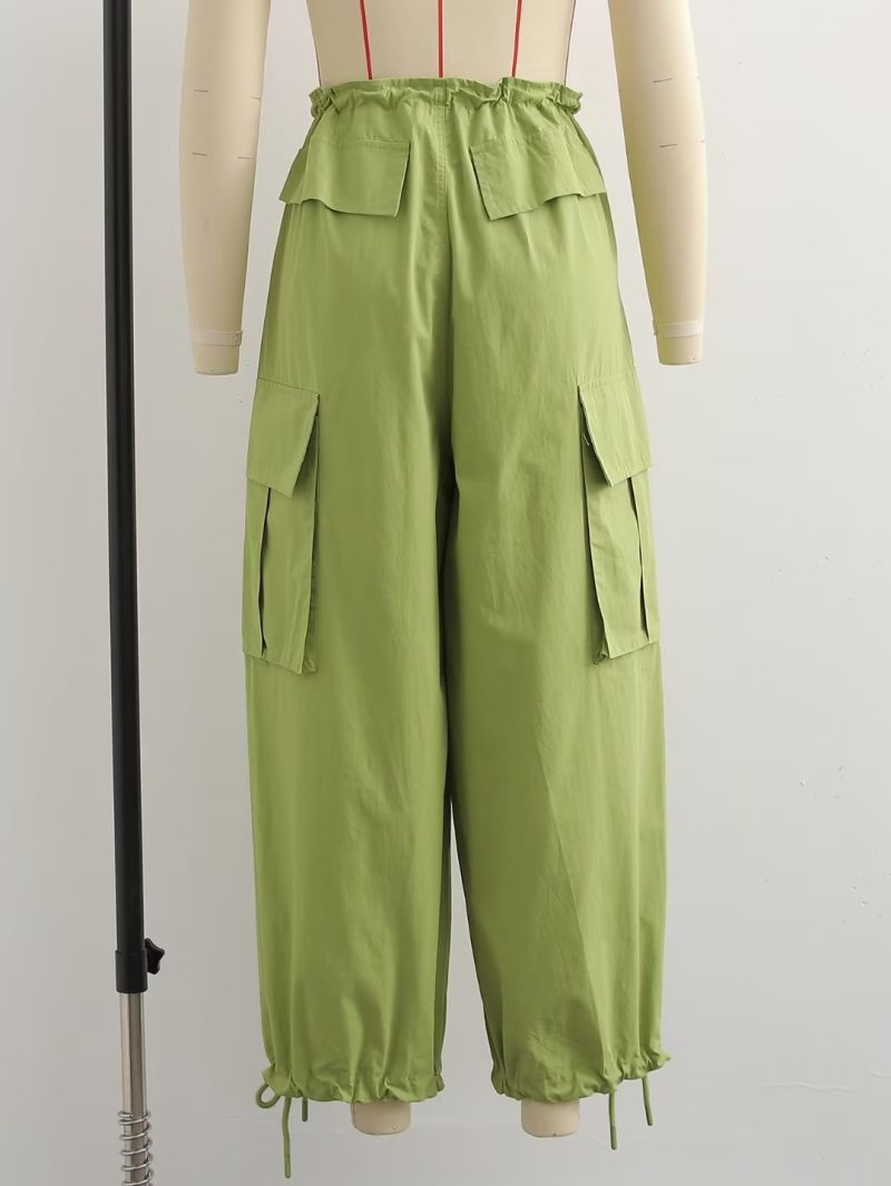 High Waist Drawstring Loose Casual Pants Loose Straight Mopping Pants Autumn Hip Hop Trendy Women Pants - Image 4