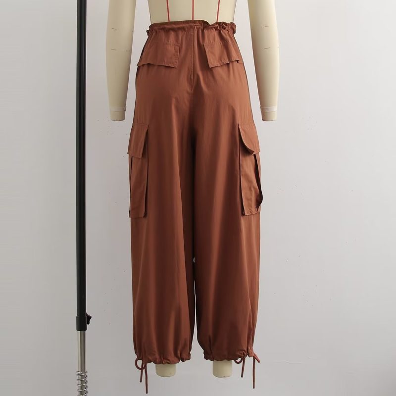 High Waist Drawstring Loose Casual Pants Loose Straight Mopping Pants Autumn Hip Hop Trendy Women Pants - Image 7