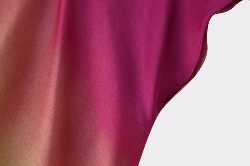 Round Neck Short Sleeve Evening Dress Slim Fit Maxi Dress Tie Dye Printed Dress Women - Image 11
