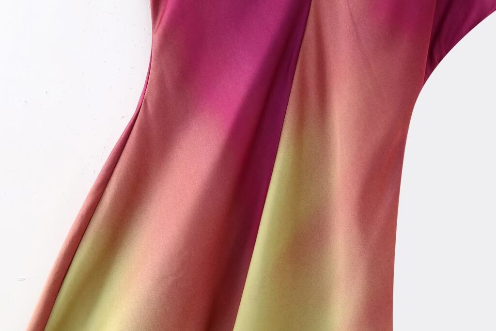 Round Neck Short Sleeve Evening Dress Slim Fit Maxi Dress Tie Dye Printed Dress Women - Image 13