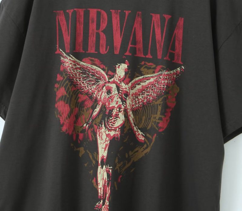 Summer Women round Neck Short Sleeve Long Pattern Direct Printed T shirt - Image 5