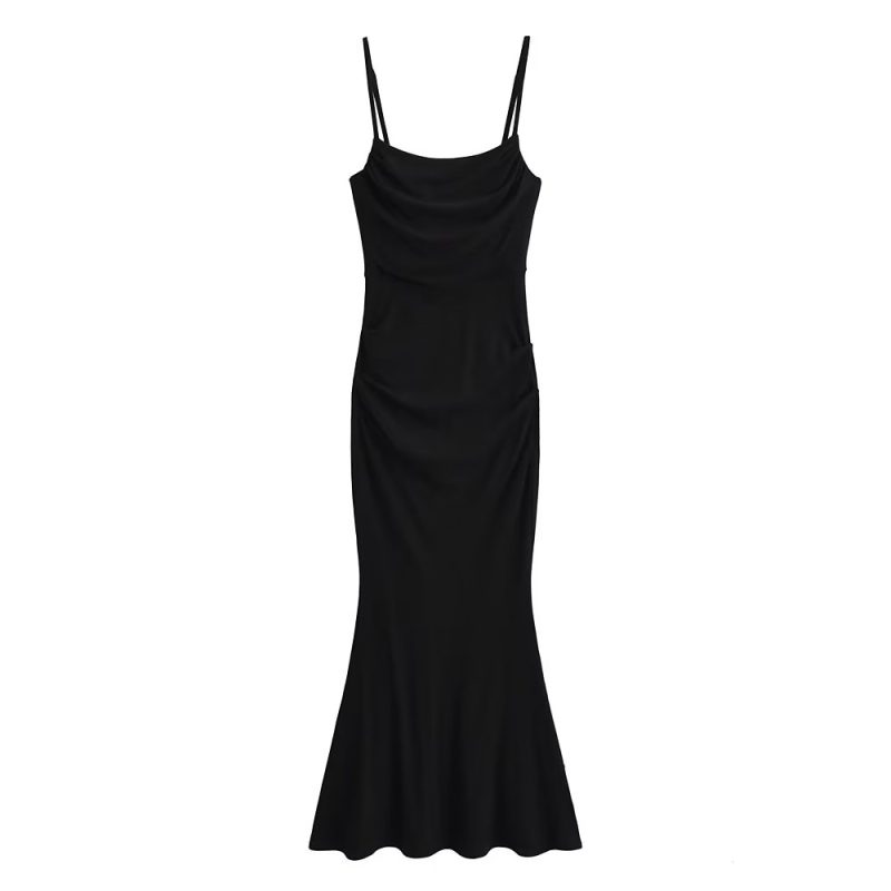 Sexy Sexy Pleated Boning Corset Strap Dress Summer Waisted Slim Fit Package Hip Dress - Image 7