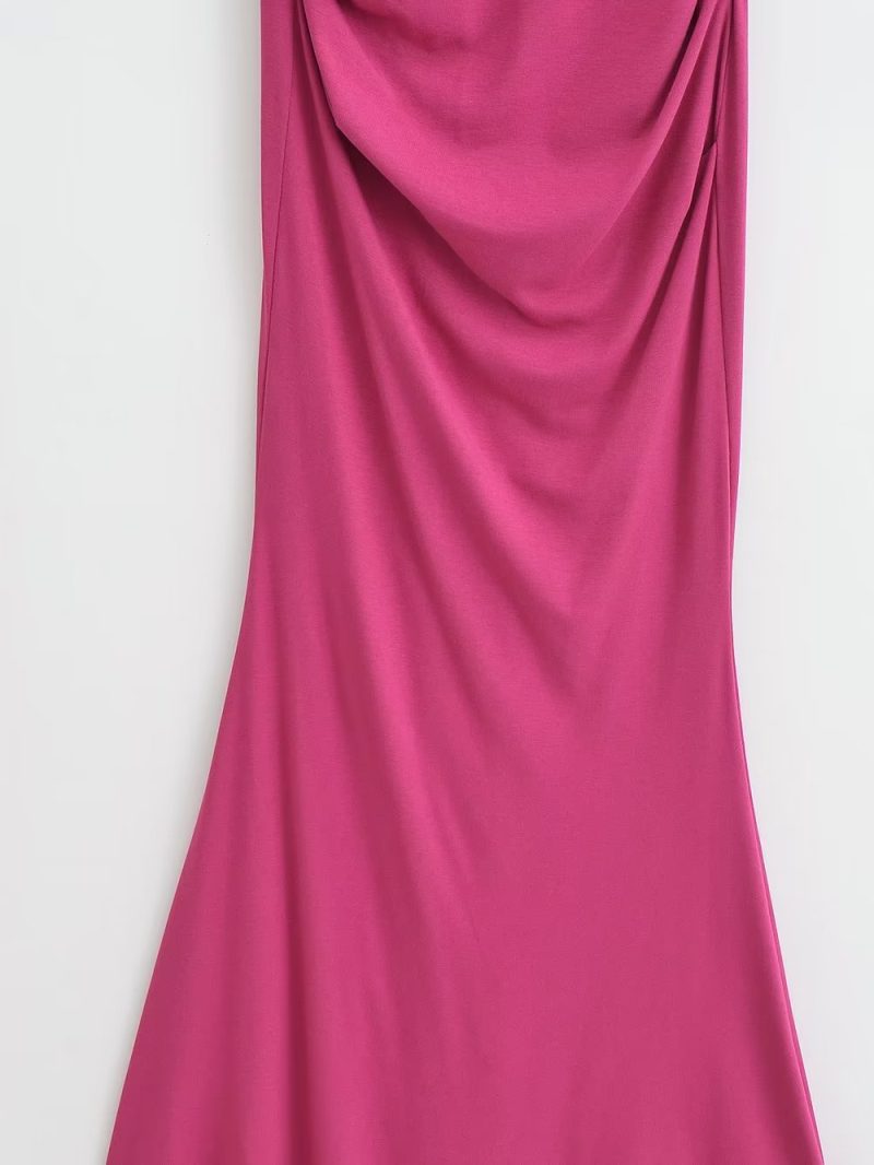 Sexy Sexy Pleated Boning Corset Strap Dress Summer Waisted Slim Fit Package Hip Dress - Image 9