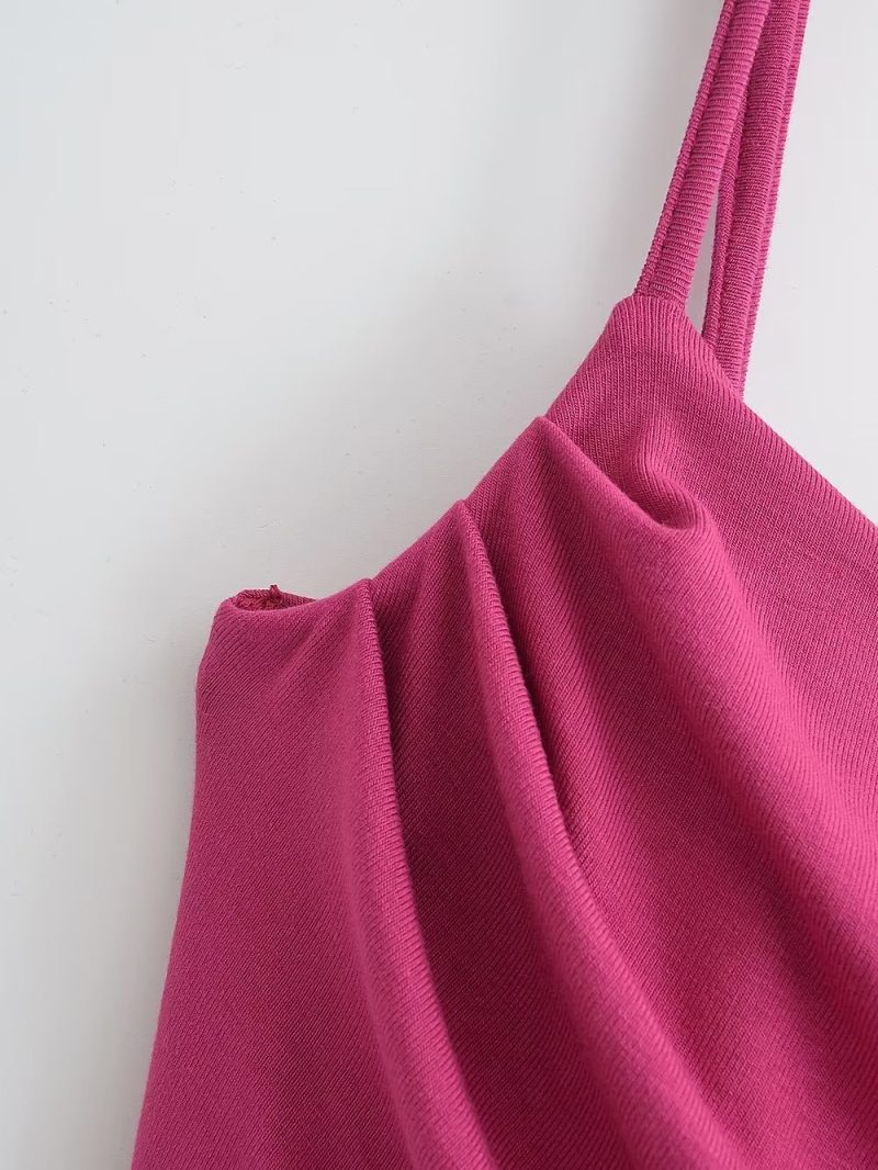 Sexy Sexy Pleated Boning Corset Strap Dress Summer Waisted Slim Fit Package Hip Dress - Image 11