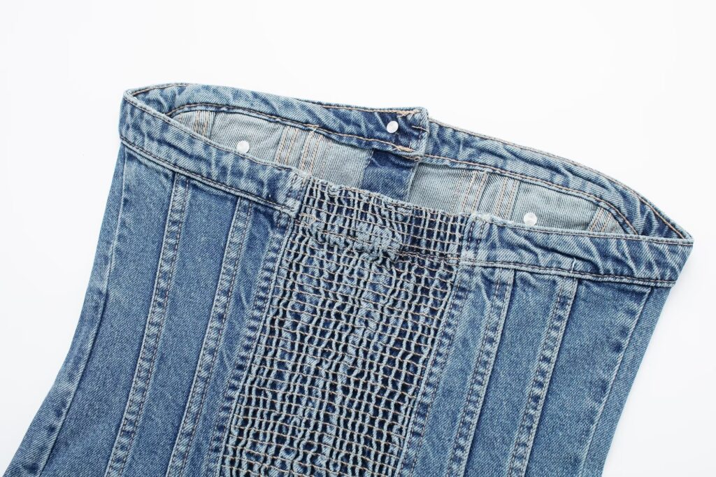 Corset Denim Tube Top Sexy Inner Wear Early Spring Breasted Design Women Clothing - Image 13