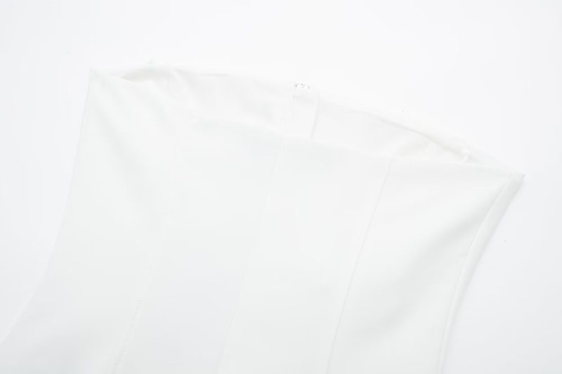 Solid Color Double Zipper Top Sexy Sexy Tube Top Spring Slim Fit Women Clothing - Image 13