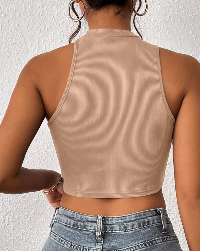 Sexy Multi Color Small Sling Vest Women Summer Outer Wear Beauty Back Cropped Halter Top Super - Image 2