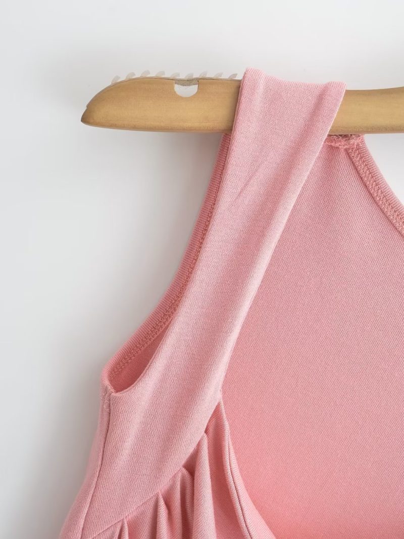 Sexy Wear Square Collar Pleated Vest Women Summer Sexy with Chest Pad Slim Fit Sleeveless Inner Match Top - Image 9