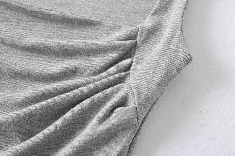 Sexy Wear Square Collar Pleated Vest Women Summer Sexy with Chest Pad Slim Fit Sleeveless Inner Match Top - Image 14