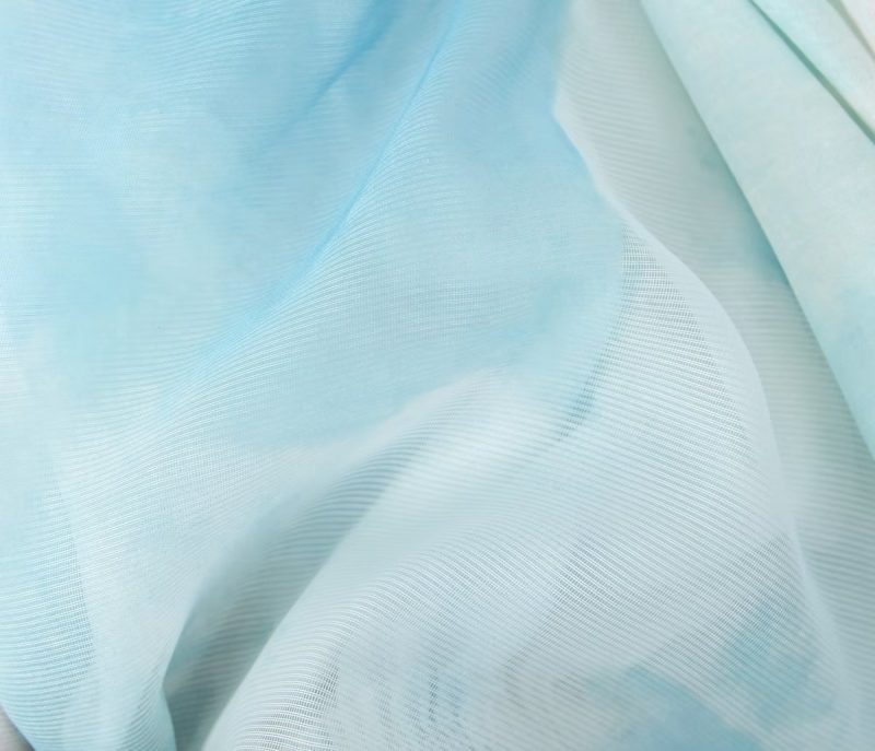 Blue Cropped Color Matching Lantern Sleeve Square Collar Top White - Image 12