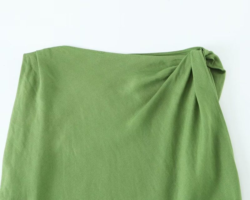 Summer Women Clothing Silk Satin Texture Midi Dress - Image 12