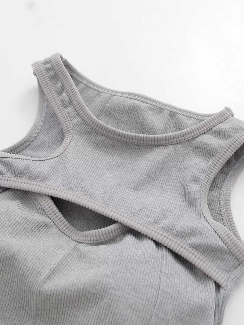 Salt Sweet Sexy Beauty Back Design Solid Color Sexy Vest Slim Fit - Image 6