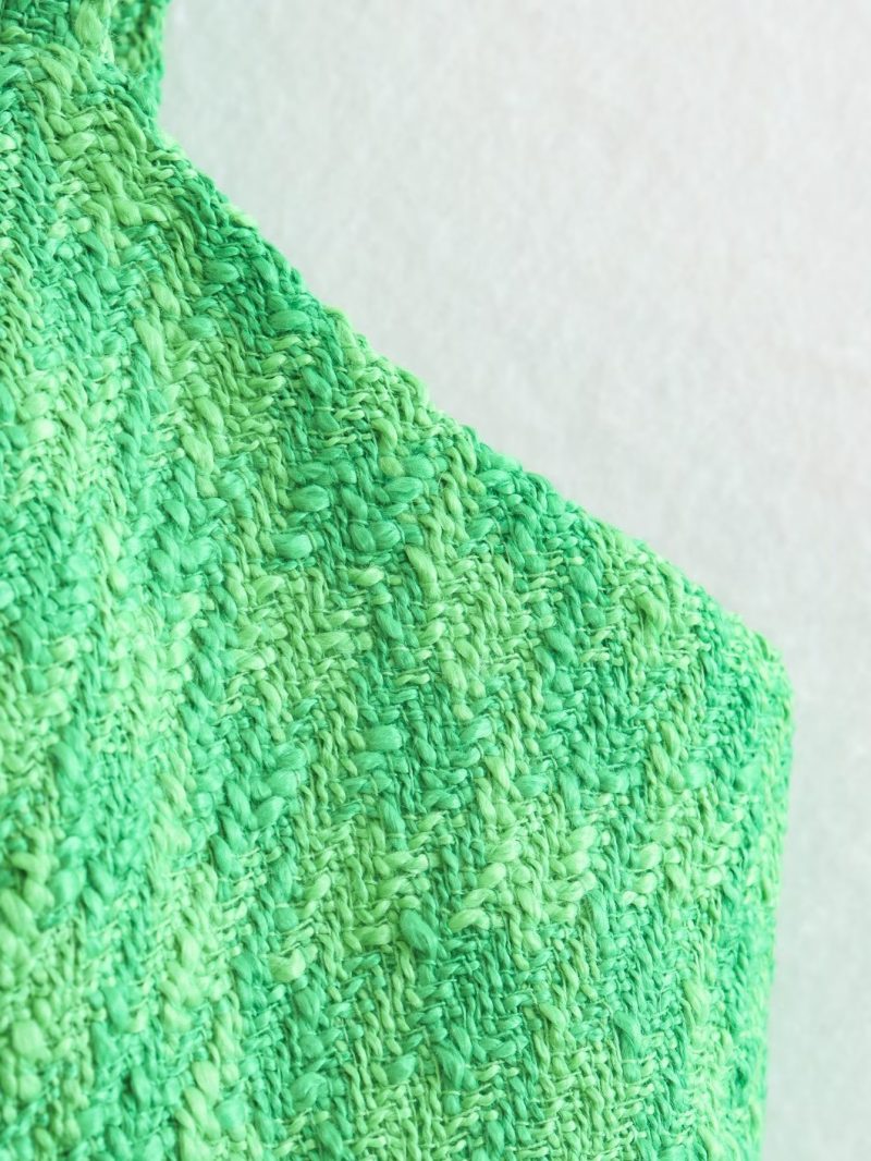 Women Clothing Summer Knitted Top Candy Color with Artificial Pearl Applique Small Sling Women - Image 5