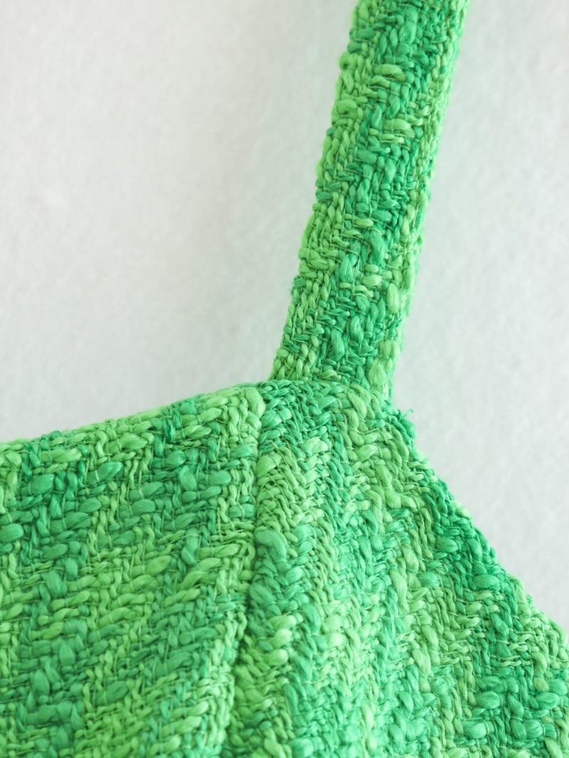 Women Clothing Summer Knitted Top Candy Color with Artificial Pearl Applique Small Sling Women - Image 11