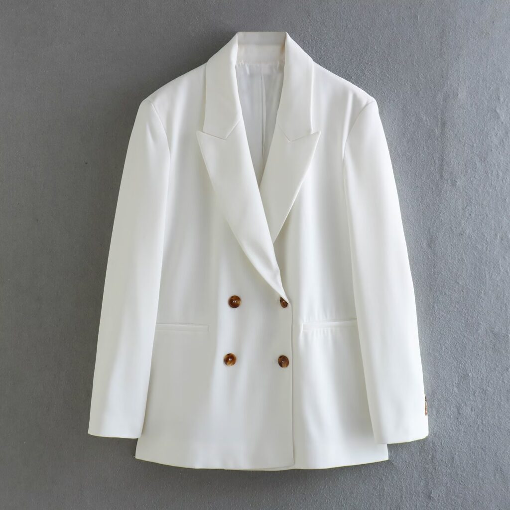 Autumn Women Clothing Slimming Vertical Blazer Suit - Image 2