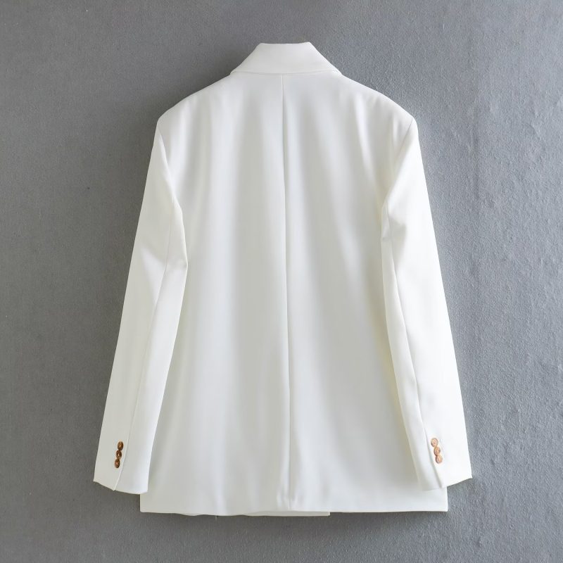 Autumn Women Clothing Slimming Vertical Blazer Suit - Image 3