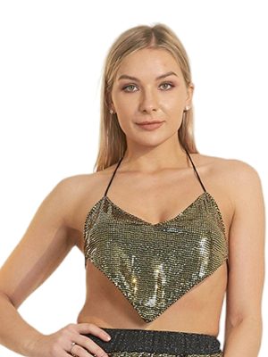 Gradient Sequin Sexy Vest Non Specification Tube Top Lace Up Love Wrapped Chest Sexy Performance