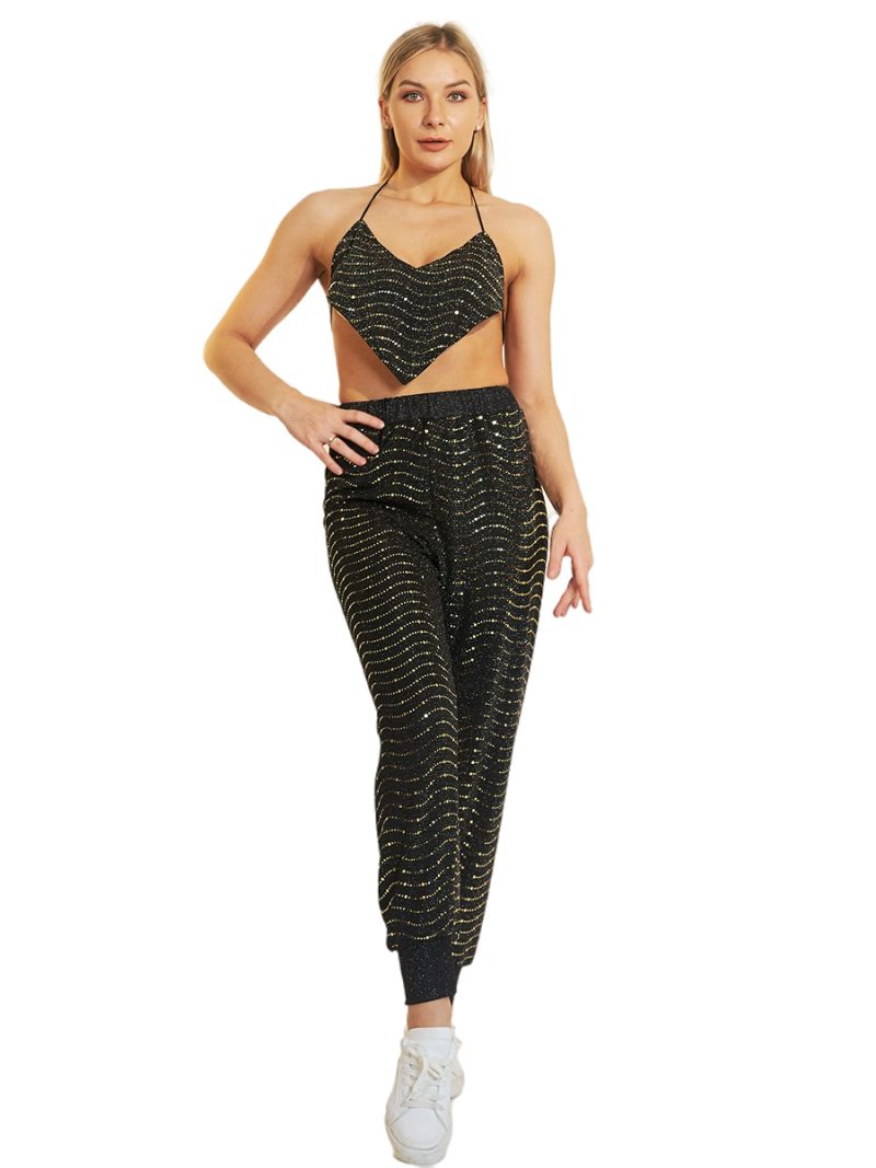 Gradient Sequin Sexy Vest Non Specification Tube Top Lace Up Love Wrapped Chest Sexy Performance - Image 7