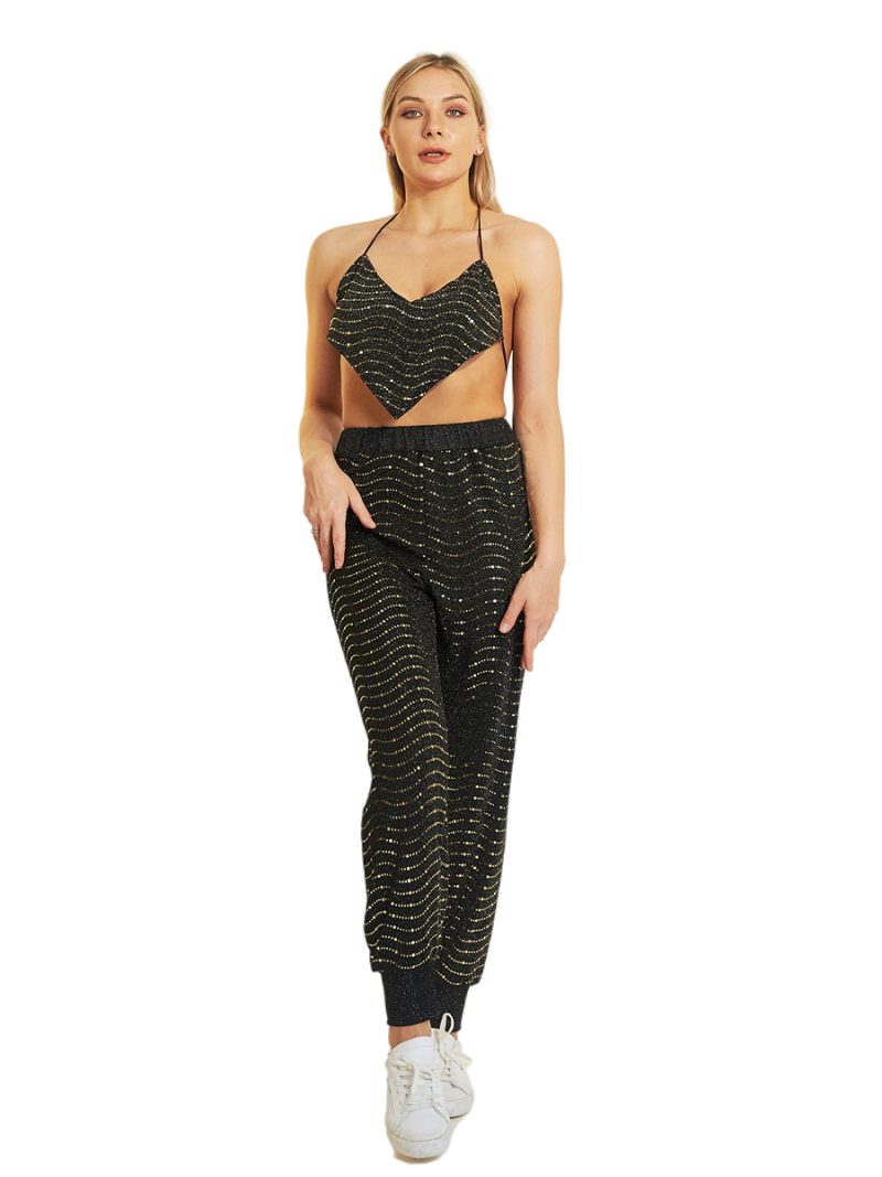 Gradient Sequin Sexy Vest Non Specification Tube Top Lace Up Love Wrapped Chest Sexy Performance - Image 8