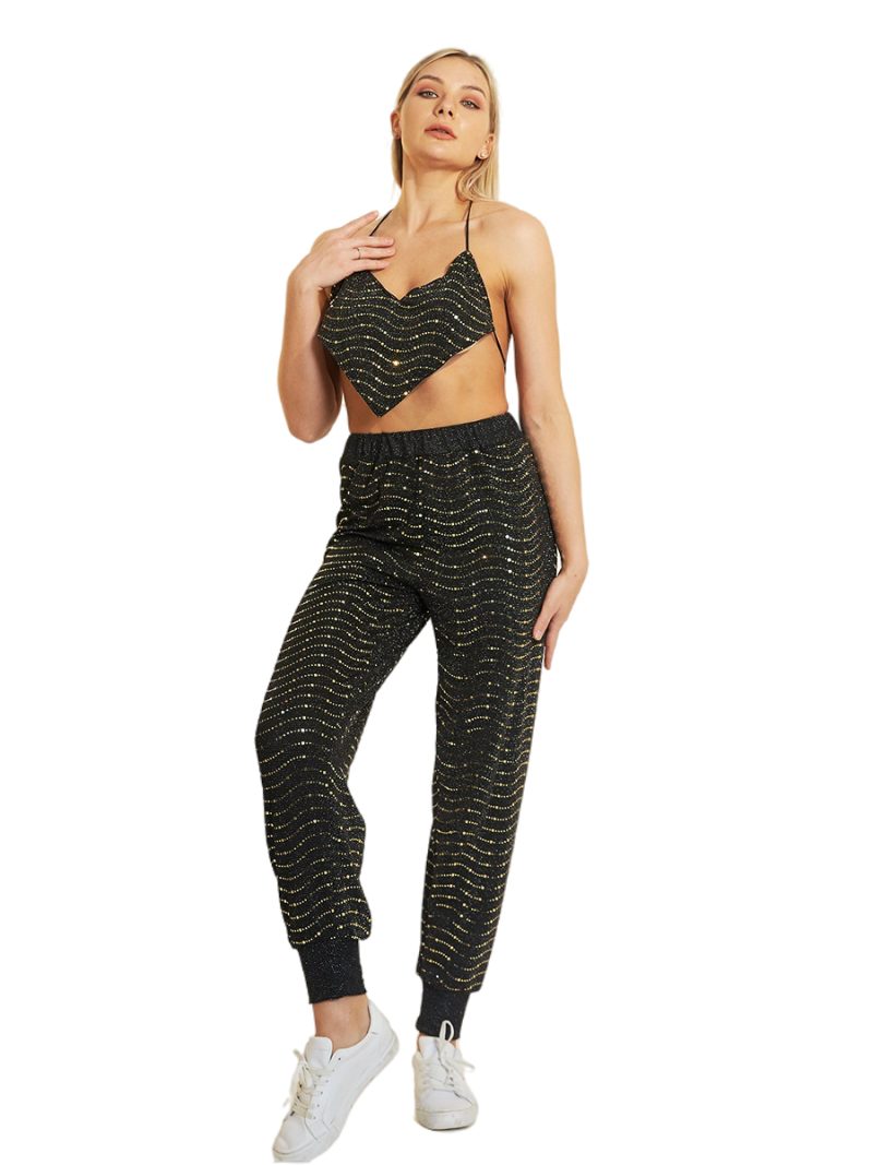 Gradient Sequin Sexy Vest Non Specification Tube Top Lace Up Love Wrapped Chest Sexy Performance - Image 9