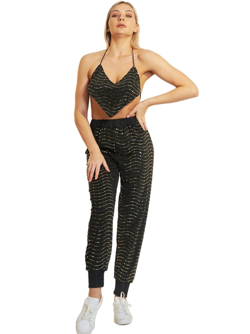 Gradient Sequin Sexy Vest Non Specification Tube Top Lace Up Love Wrapped Chest Sexy Performance - Image 10